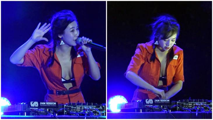 [세로직캠] `제2의 DJ소다` DJ두유, 글래머러스한 미녀 DJ의 화려한 디제잉 `눈길` (빅필드 뮤직페스티벌)