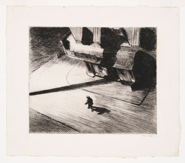 에드워드 호퍼, 밤의 그림자, 1921