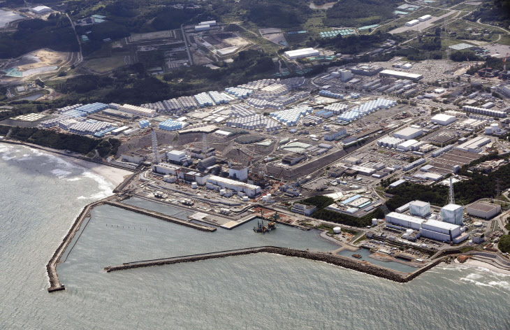 오염수 해양방류 시작한 후쿠시마 제1원자력발전소
