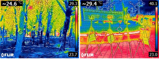 부평신트리공원(좌)도심지(우)적외선열화상카메라 사진