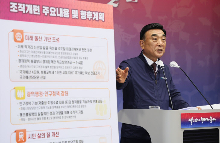 울산시 민선8기 조직관리 전반기 성과와 후반기 계획 공표